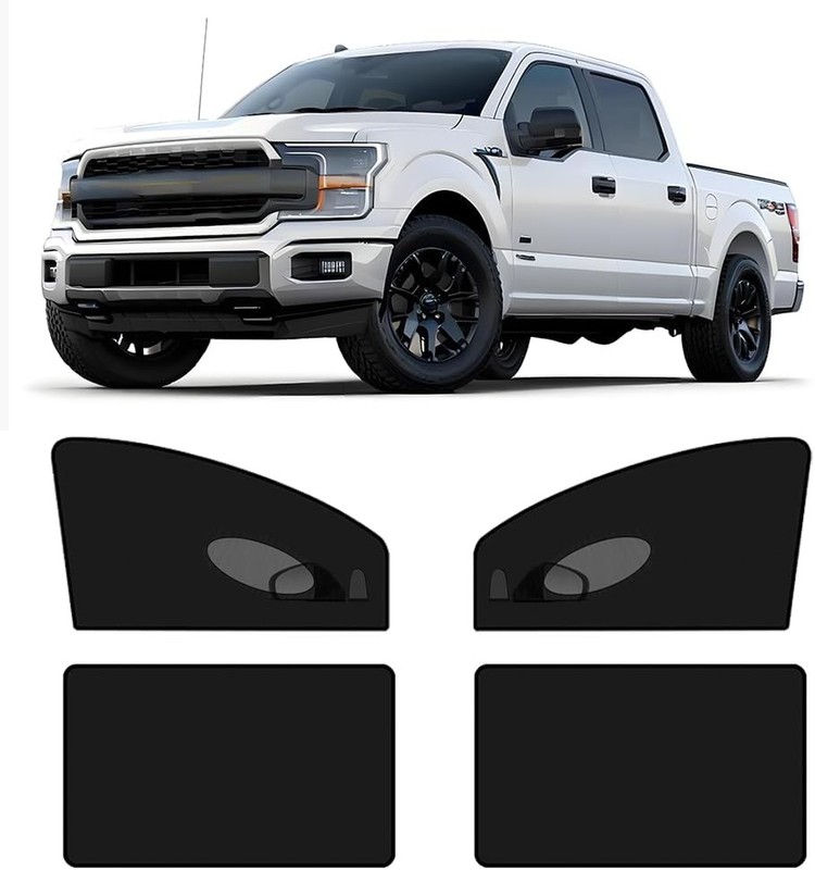 XL Truck Car Window Screen Shades for Large SUV Pickup 4 Pcs Car Bug Mosquito