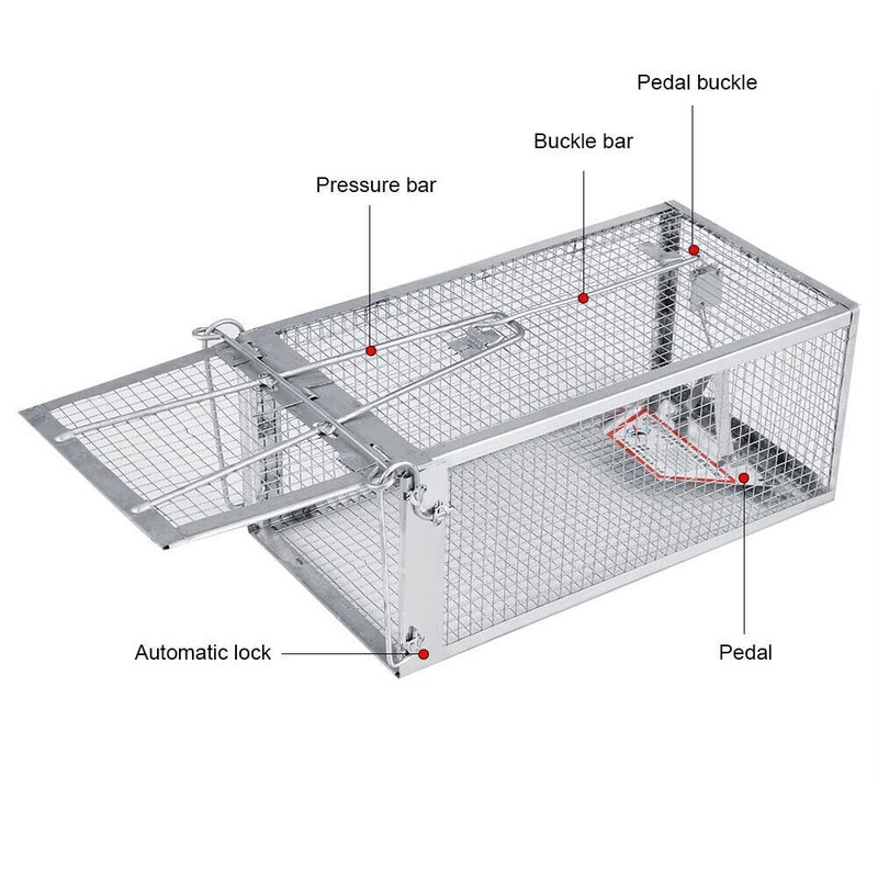 THE PERFECT PART USA Mouse Trap Rat Rodent Live Catch Cage, Gray gallery