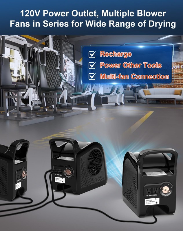 Air Mover Blower Fan - High Velocity Utility Fan for Drying, Cooling, Ventila... gallery