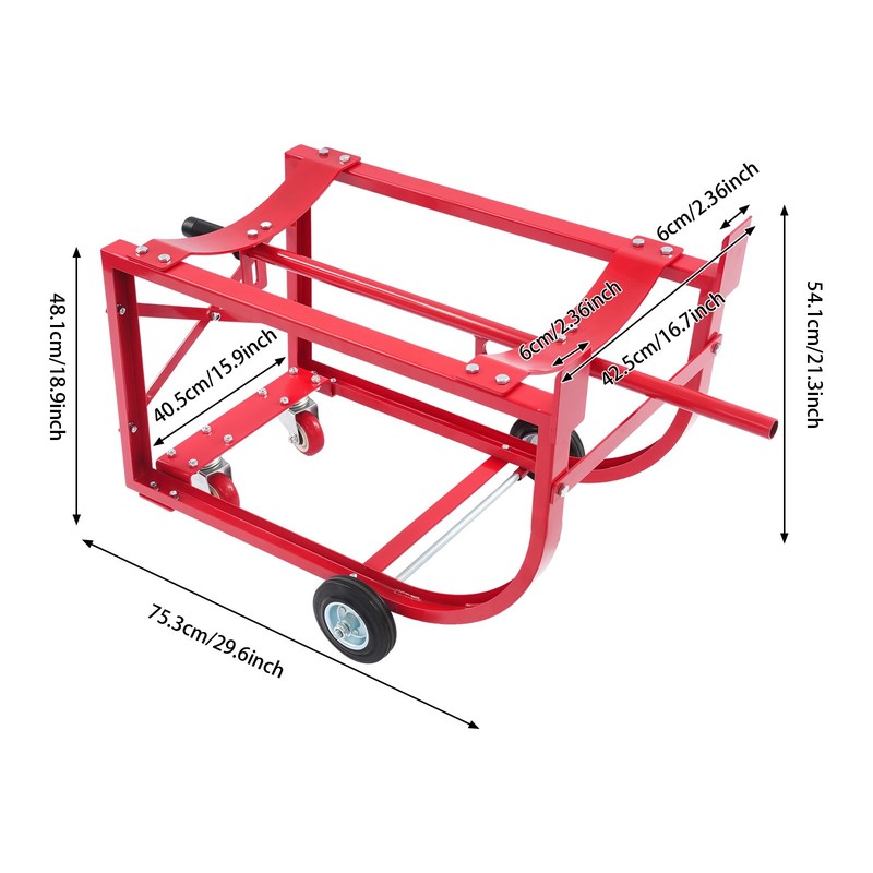 55 Gallon Drum Cradle 600lbs Oil Drum Rack With Drawbar Drum Holder Stand gallery