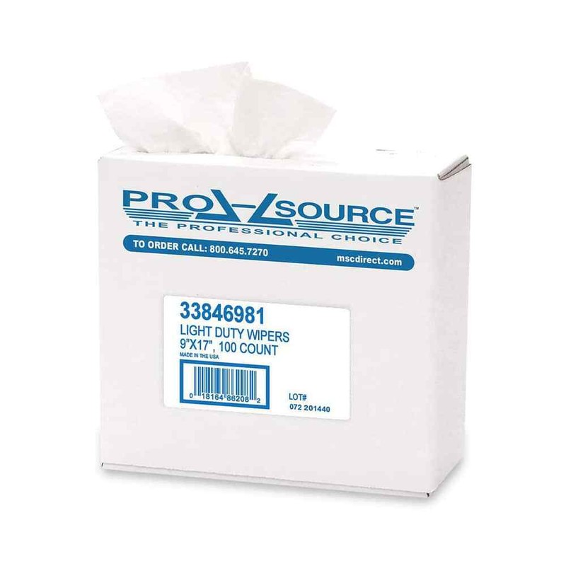 8 Pack PRO SOURCE 86208 White Wipers: 9″ x 17″ Sheets, 800 Sheets total