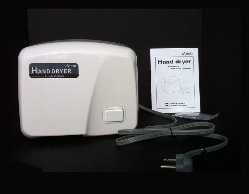 FastDry 120V Push Button Hand Dryer with FREE Wall-Plug gallery