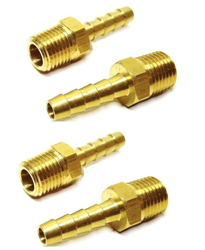 Carpet Cleaning 1/4"x1/8" Brass Male NPT Barb Hose Straight Fitting