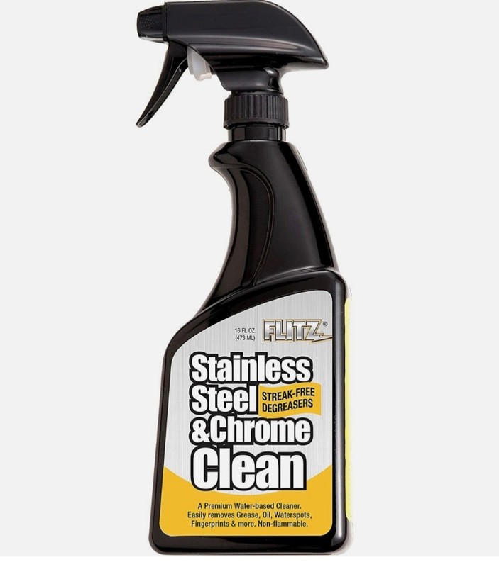 FLITZ Stainless Steel & Chrome Cleaner 16oz/473ml Spray Bottle