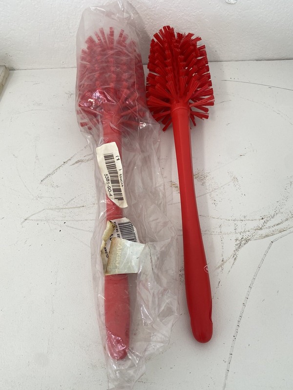 Lot Of 2 Vikan 5381904 3 1/2 In W Bottle Brush, Stiff, 10 1/4L Handle, 6 1/2l