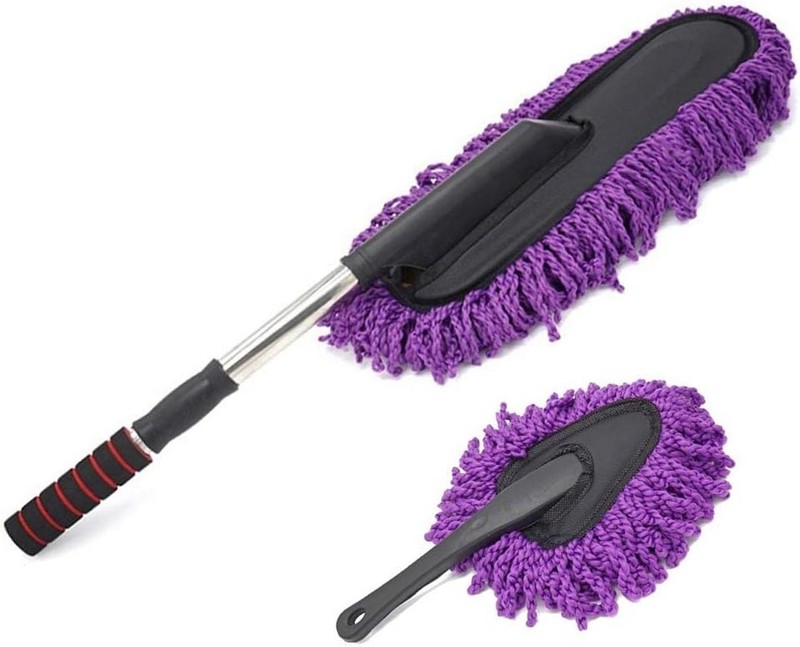 Removable Telescopic Car Wax Drag Nano Fiber Car Wash Brush Car Dusting Tool Car