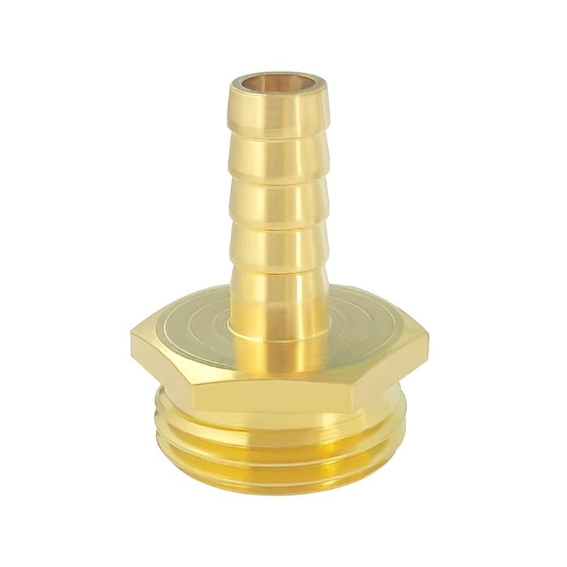 Hooshing 2PCS Garden Hose Male Adapter 1/4" Barb x 3/4" GHT Barb, Gold gallery