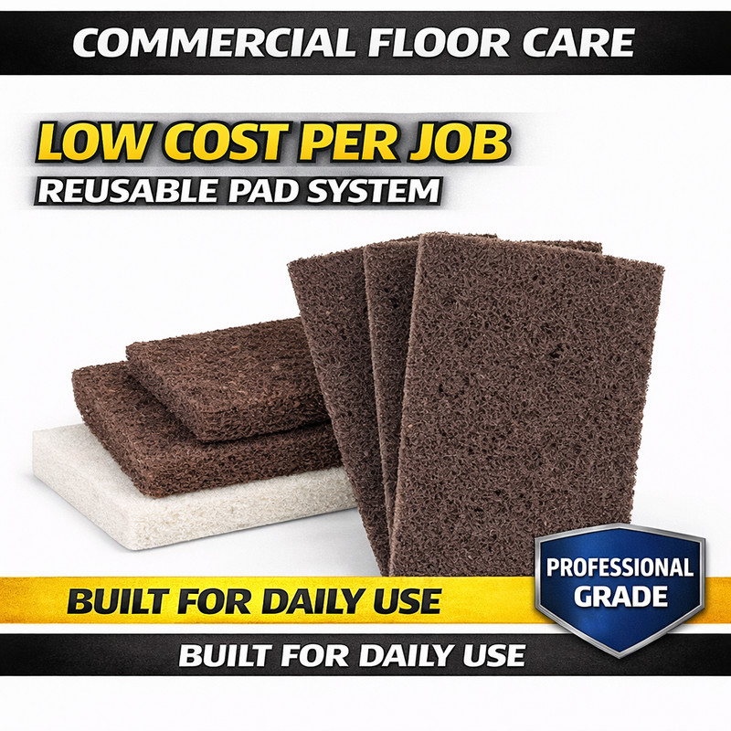 3M Doodlebug 8541 Brown Stripping Pads 10in 60/Case Scrub Commercial gallery