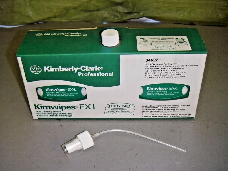 Kimberly Clark 34622 Kimwipes EX-L Eyeglass Lens Cleaning Station Lint Free Wipe