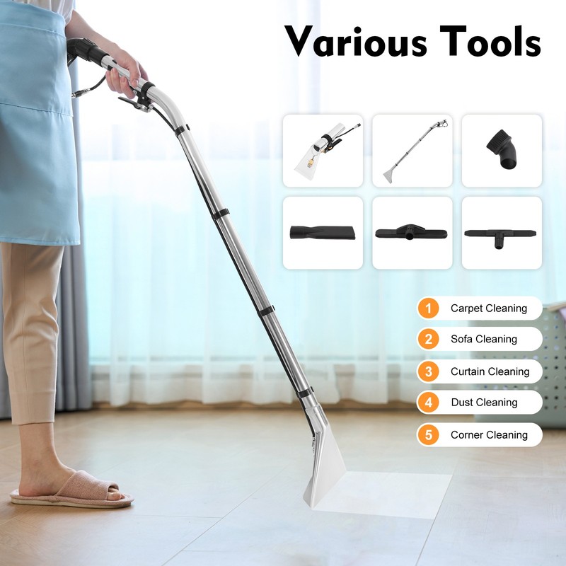 3-In-1 Commercial Carpet Cleaning Machine Vacuum Extractor Cleaner Machine 40L gallery