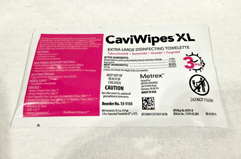 Metrex CaviWipes XL Disinfecting Wipes 50 Count Canister Hospital Medical New gallery