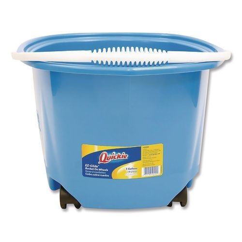 Quickie EZ-Glide Bucket on Wheels, 5 qt, Blue