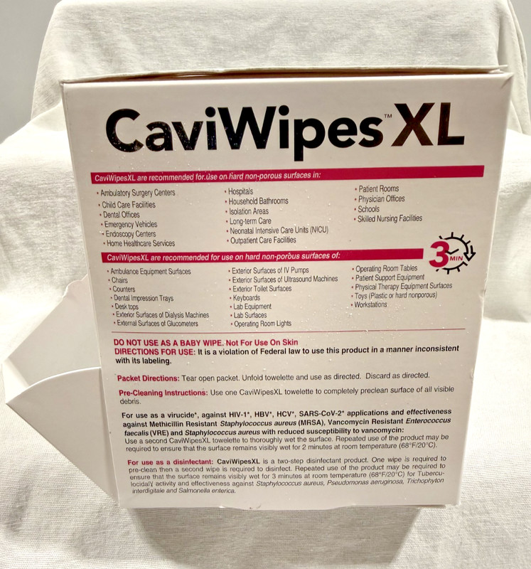 Metrex CaviWipes XL Disinfecting Wipes 50 Count Canister Hospital Medical New gallery