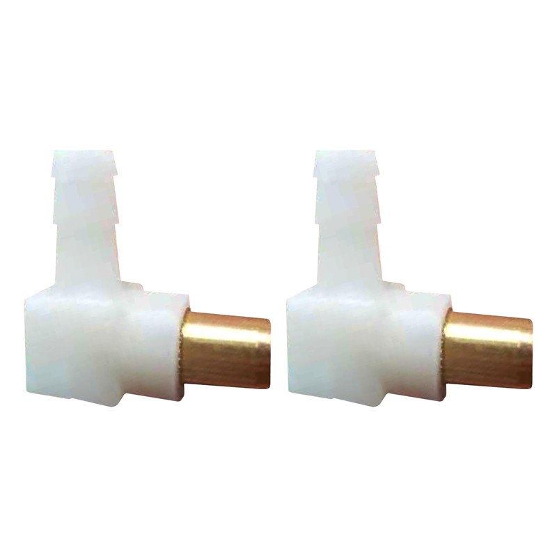 Pack of 2, 493496 Carburetor Fuel Fitting Elbow Carb Hose 3/8 Inch, White
