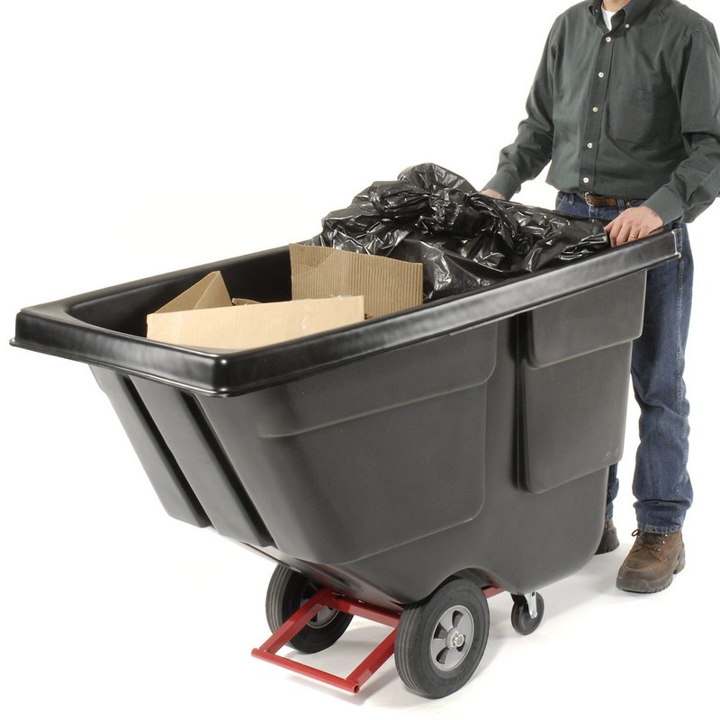 Tilt TRASH BIN – 850 lbs Capacity – 1 Cubic Yard – 72″ L x 33″ W x 43″ H