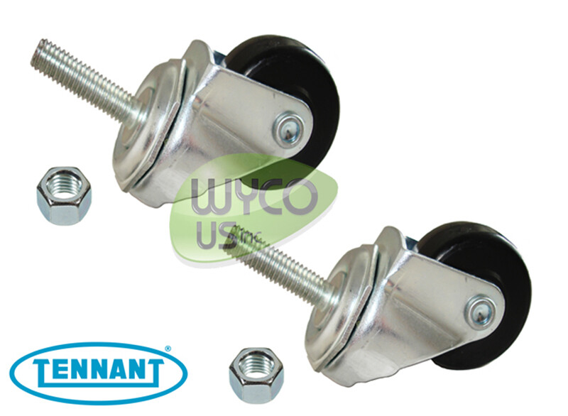 (2,TWO) REPL. # 1042507 SQUEEGEE SWIVEL CASTERS, 38mm, M8x25, TENNANT T2 , 4E12