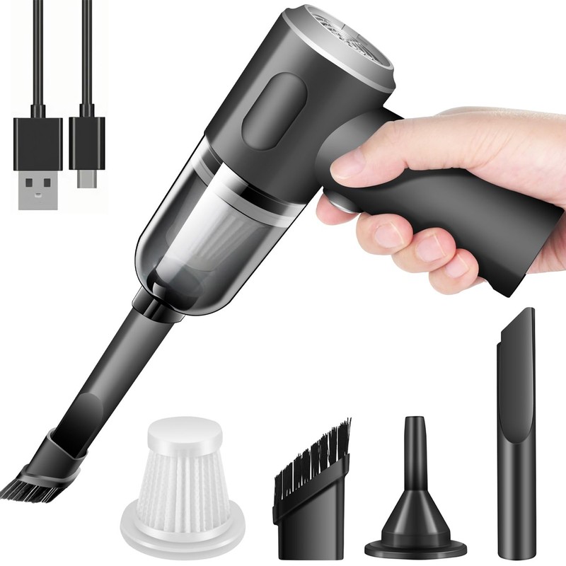 YUNYILAN Wireless Handheld Car Vacuum Cleaner High Power Rechargeable Black