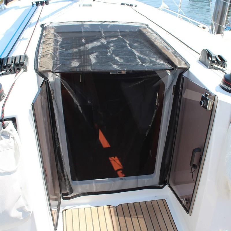 42″ X 78″ Mosquito net for The Boat companionway | Fast Install Over The