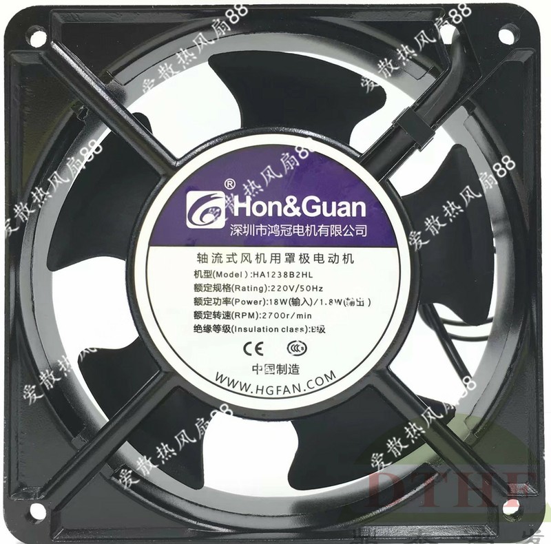 1pc new fan freeship HONGUAN HA1238B2HL 220V 12CM 12038