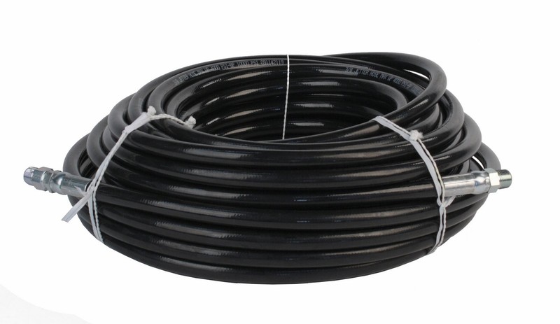 Schieffer 4000 PSI 3/8″ x 100′ Thermoplastic Sewer Jetter Hose 3/8″ Solid Swivel