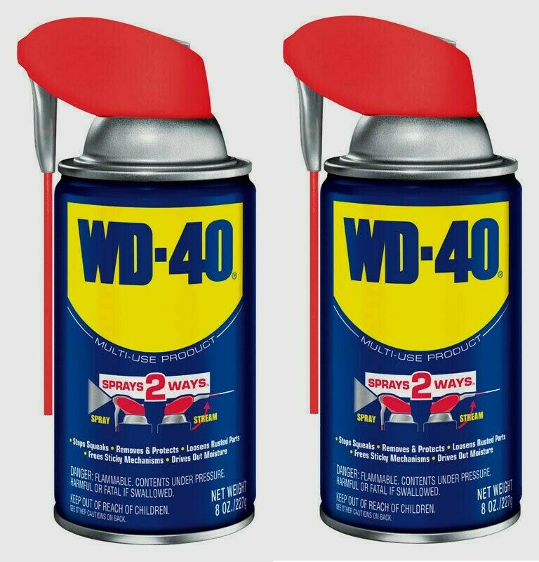 2 ~ WD-40 Multi-Purpose Lubricant w/ Smart Straw – Spray Two Ways 490026 8 oz