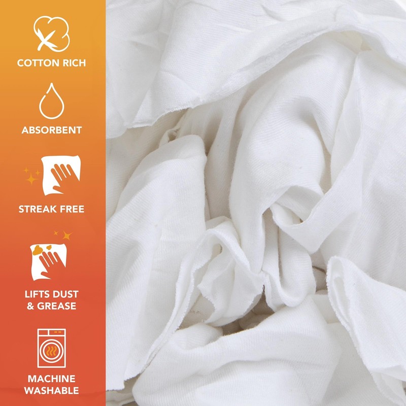 Arkwright W43 Cotton Tshirt Rags - 10 lb Bag - Soft Lint Free Cloths for Clea... gallery