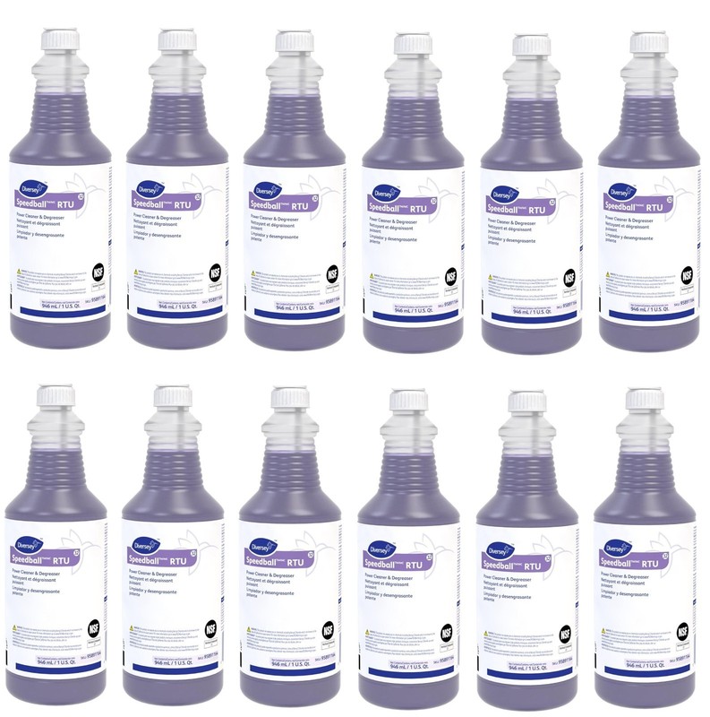 12 Bottles 95891164 Speedball RTU Power Cleaner & Degreaser, Heavy-Duty 1qt each