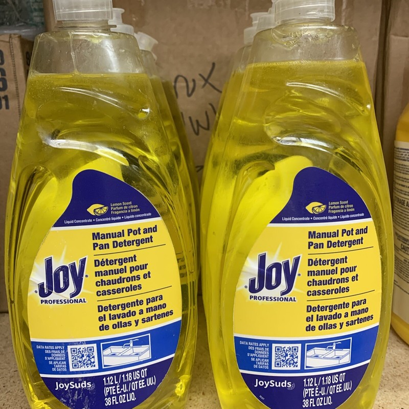 Joy 43606CT 38 oz. Bottle Dishwashing Liquid (6/Carton)