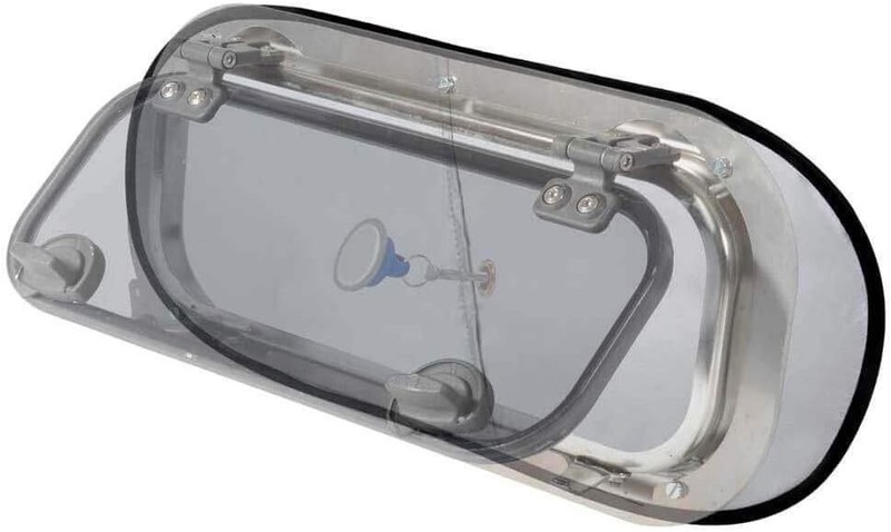 Boat Portlight Blackout Shade, Ventilated Hatch Blind with Mosquito Net, Small
