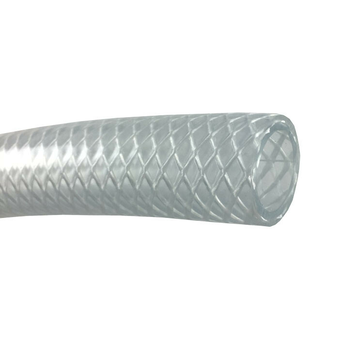 ***NEW*** 1/4″ REINFORCED CLEAR POLY BRAID HOSE 100ft MADE IN USA ***