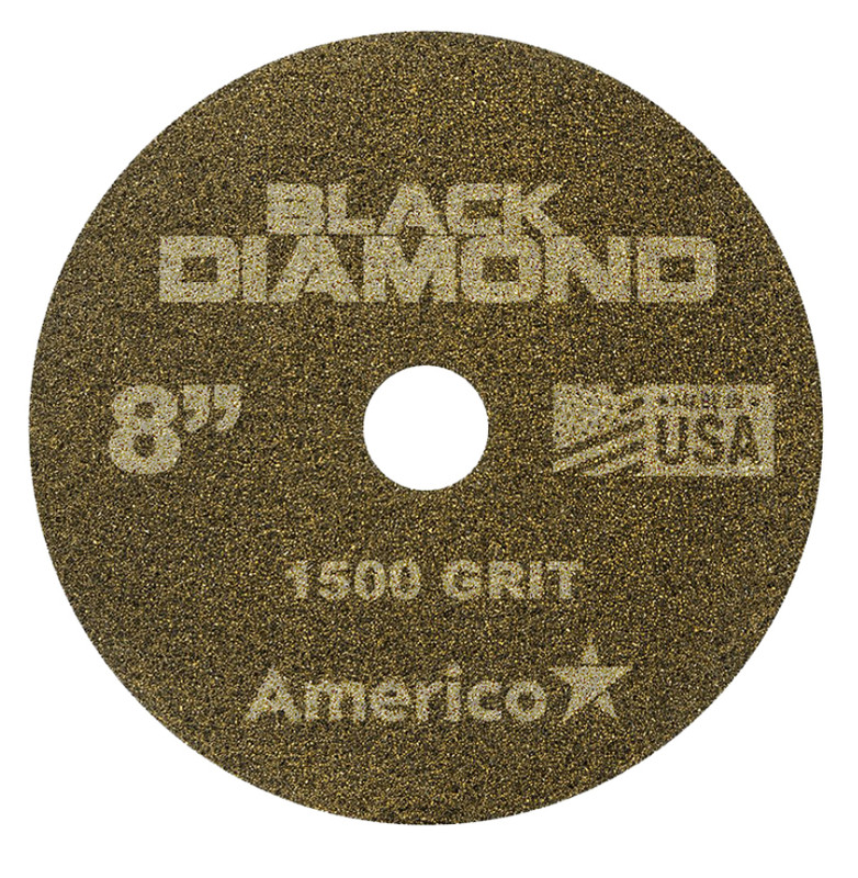 Americo Manufacturing 442308 Black Diamond 1500 Grit Polishing Floor Pads 8″
