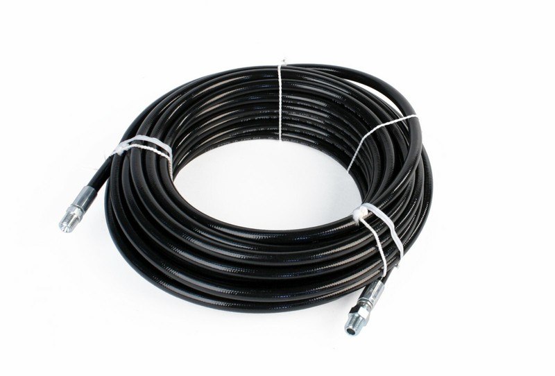 Schieffer 4400 PSI 1/4″ x 100′ Thermoplastic Sewer Jetter Hose MPT Solid Swivel