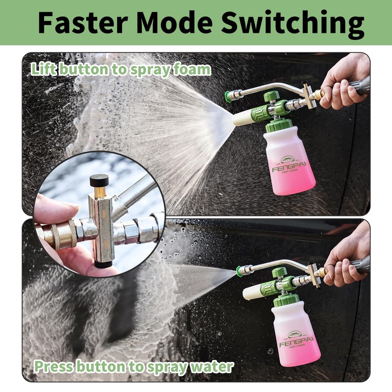 FENG PAI Pressure Washer Foam Cannon with 1 Liter, White gallery