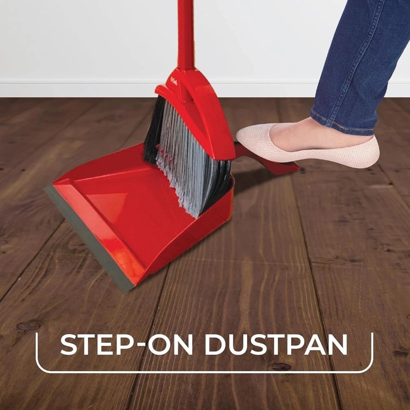 O-Cedar Pet Pro Broom & Step-On Dustpan 3x Pet Hair Pickup Quiet Sweep Cats/Dogs gallery