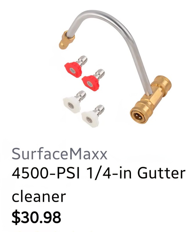 ^ Surface Maxx Spray Tip Gutter Cleaner Attachment Compatible w/ Pressure Washer gallery