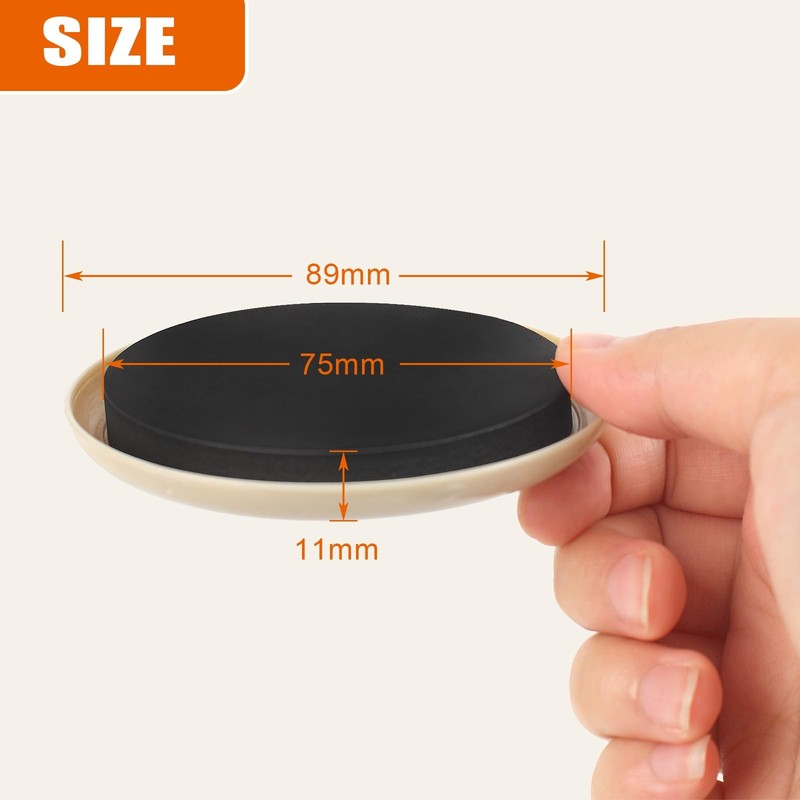 10PCS Furniture Sliders, 3 1/2" Sliders for 10PCS|3 1/2", Beige gallery