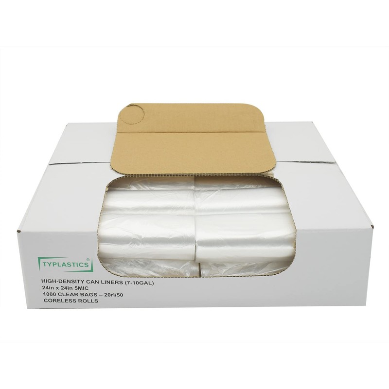 TYPLASTICS Trash Can Liner Wholesale 1000 Count Garbage Bags Perforated Roll 7-1