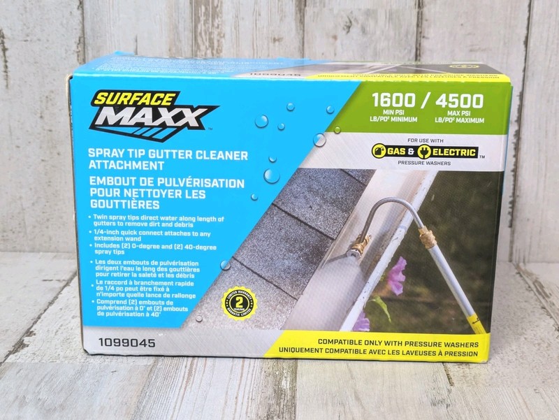 Surface Maxx Spray Tip Gutter Cleaner Attachment Pressure Washer Compatible