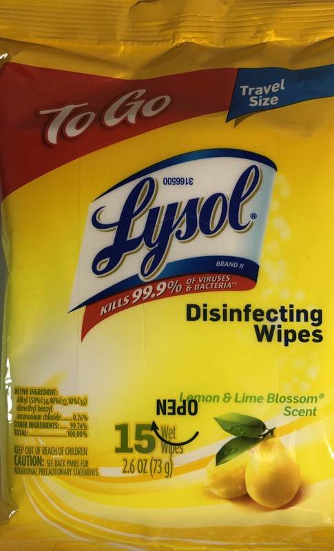Lysol Disinfecting Wipes Lemon & Lime Blossom - 15 Count