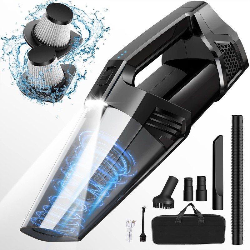 Blestan Handheld Vacuum Cordless Portable Car with LED Deepblack