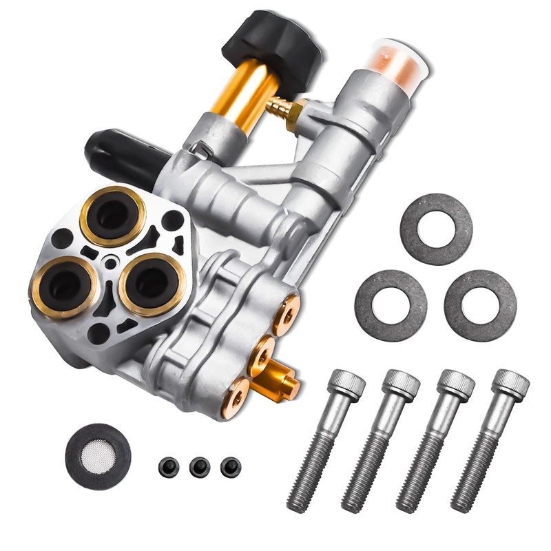Pressure Washer Pump Manifold Kit 7108366 With Mounting Bolt Washer Pump Sliver