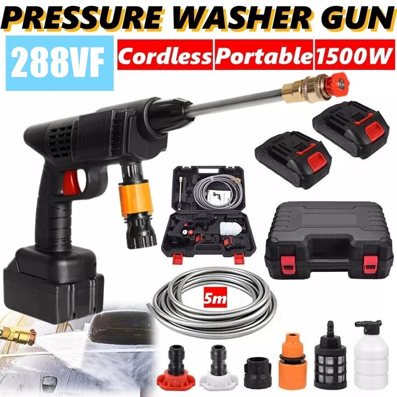 Electric High Pressure Water Spray Car Gun Portable Cordless Washer Cleaner Yard