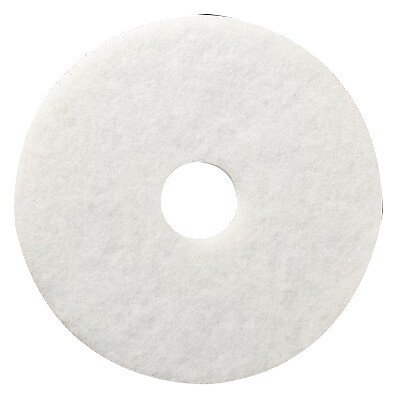 MP Professional FullCycle Round Polishing Floor Pad, 17″, White | 5/Case