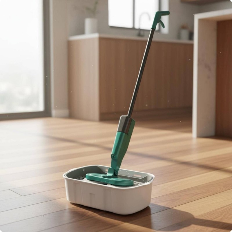 Rotating Mop Charging Port Battery-Powered Home Cleaning Tool Lightweight