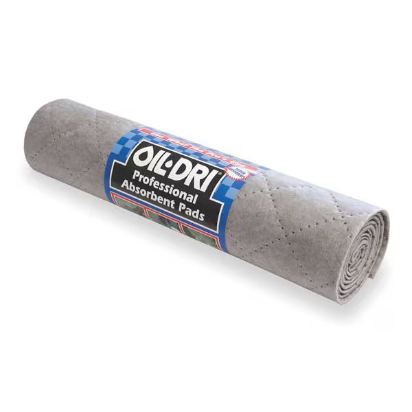 Oil-Dri Sorbent Roll, 4 1/2 gal, 15 in x 5 ft, , Gray, Polypropylene L90908