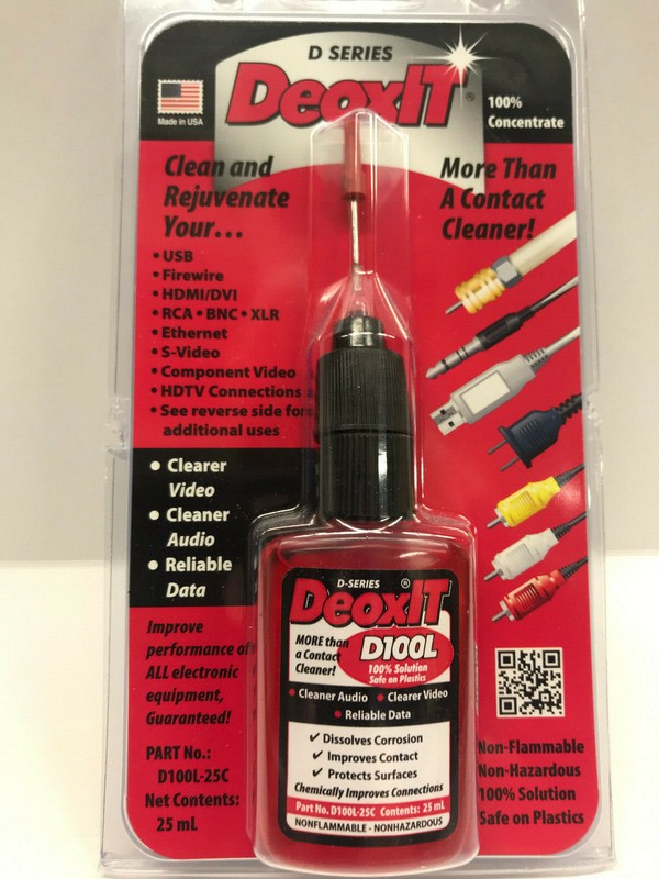 Deoxit 100%, 25ml Bottle w/Needle Dispenser, D100L -25C, Caig Laboratories