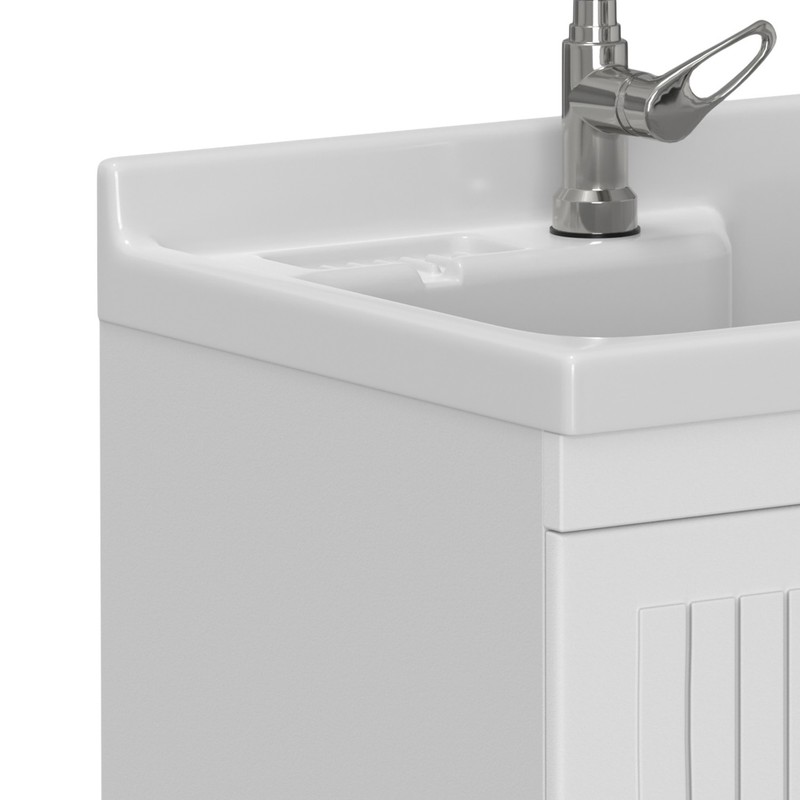 Murphy All-In-One 28-inch Laundry Utility Sink and Cabinet in Pure white gallery