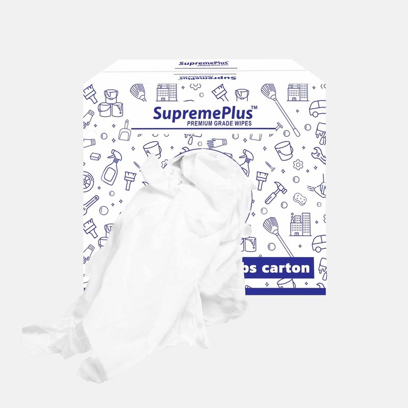 New White Knit T-Shirt Rags 10 LB Box – New Cotton Cleaning Wiping Cloths
