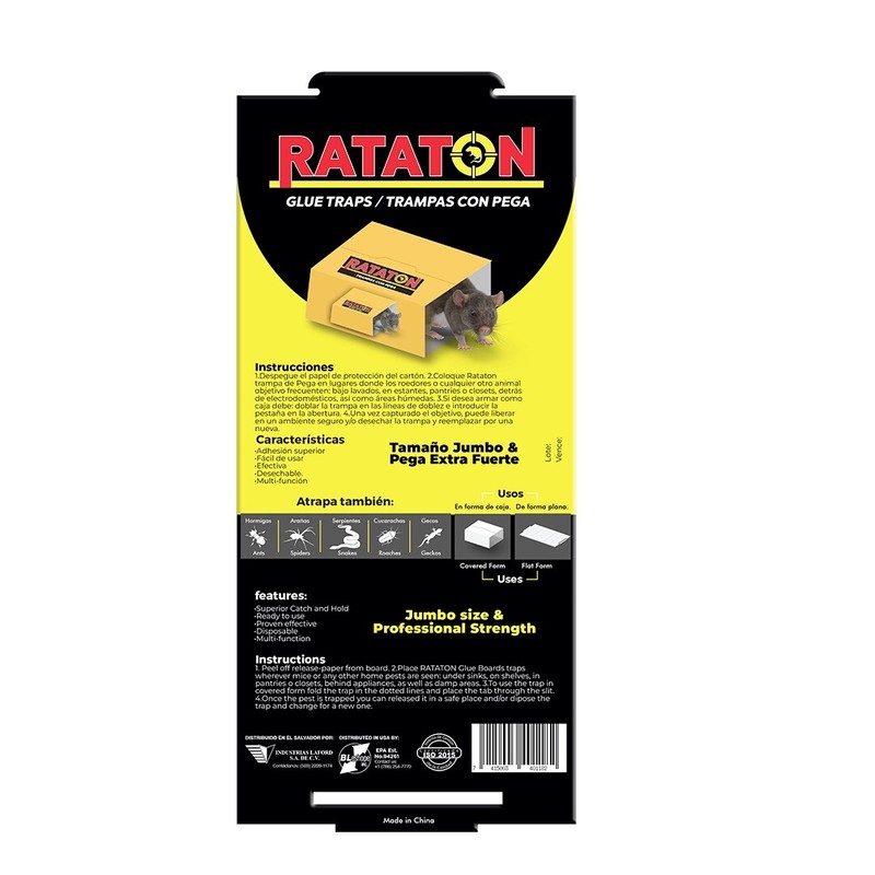 Non Toxic Peanut Butter Scented Jumbo Glue Trap, 12 Pack-Mice, Rats, Spiders