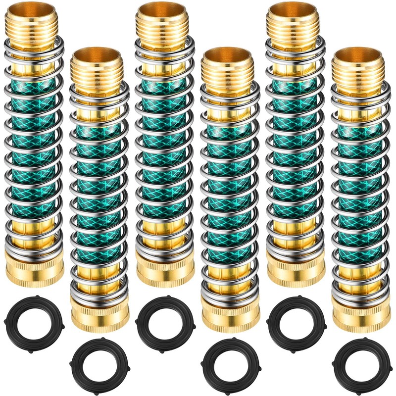 Moxweyeni 6 Pack Garden Hose Extension, Adapter 3/4 inch, Brass